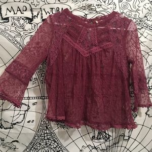 Sheer / mesh free people top